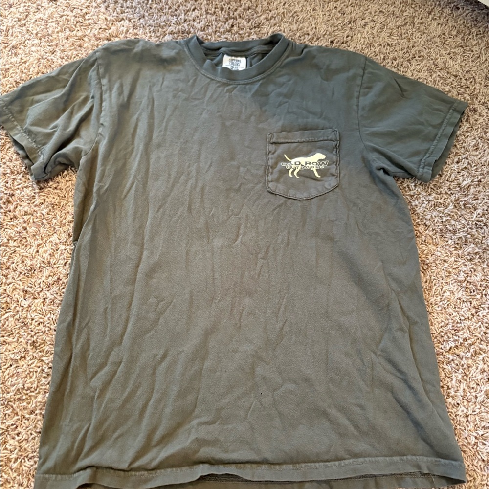 Old Row Men's Casual Olive Tee